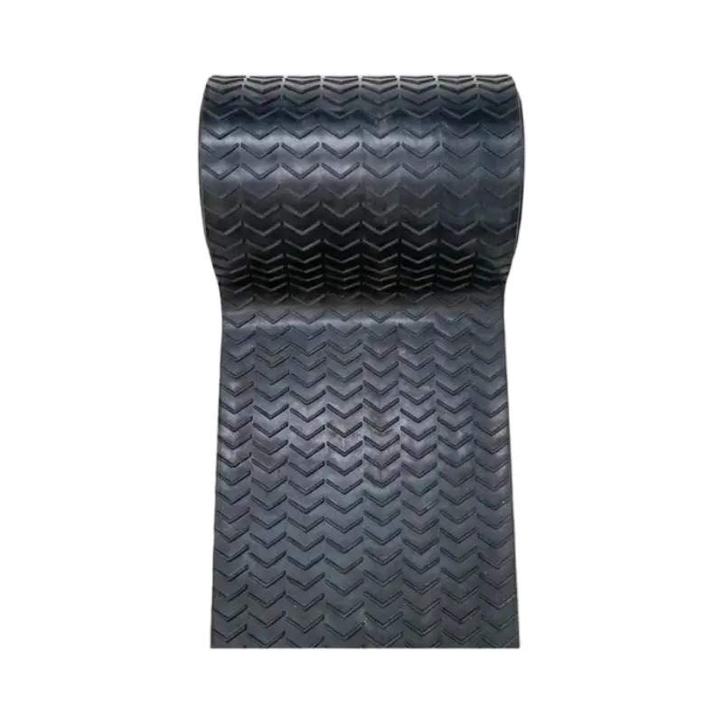 Custom V Pattern Chevron Rubber Conveyor Belt