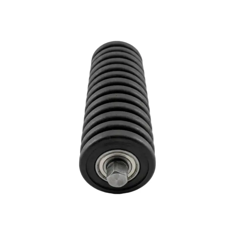 Custom Carbon Steel Rubber Disc Impact Idler Roller
