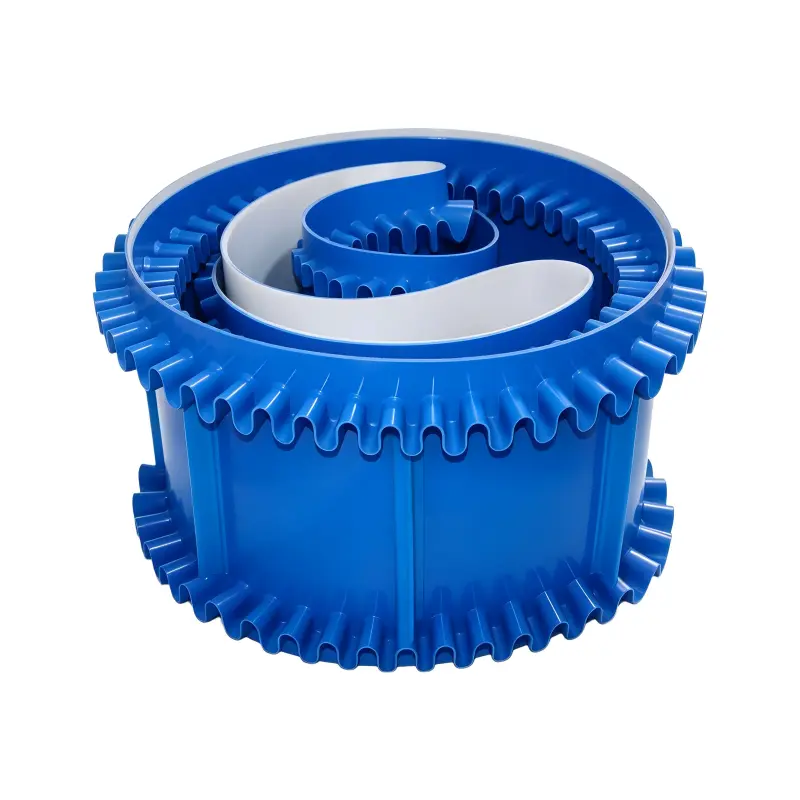 Custom Blue PVC Corrugated Sidewall Conveyor Belt