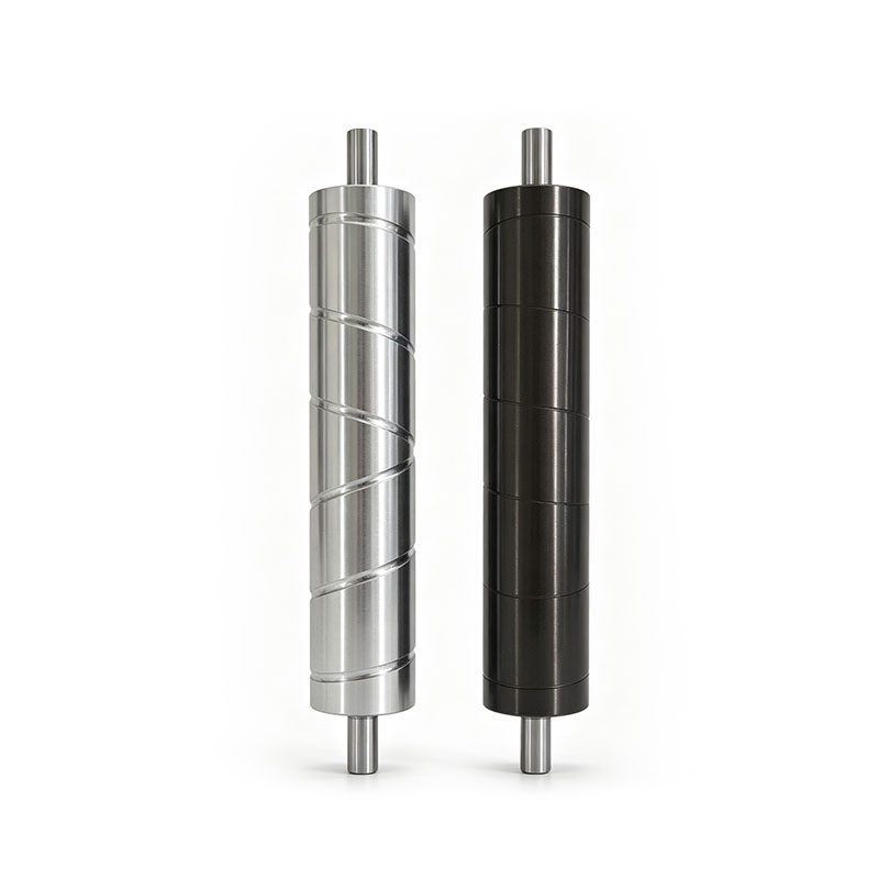 Industrial Anodized Cross-Hatch Aluminum Roller for Film and Textile Processing Lines