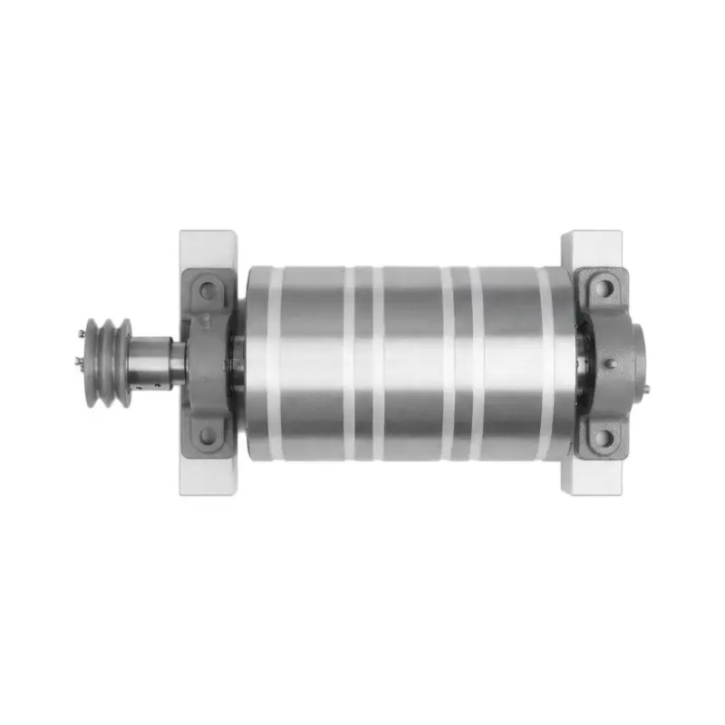 Custom Electromagnetic Roller with V-Belt Pulley & Pillow Block Bearings