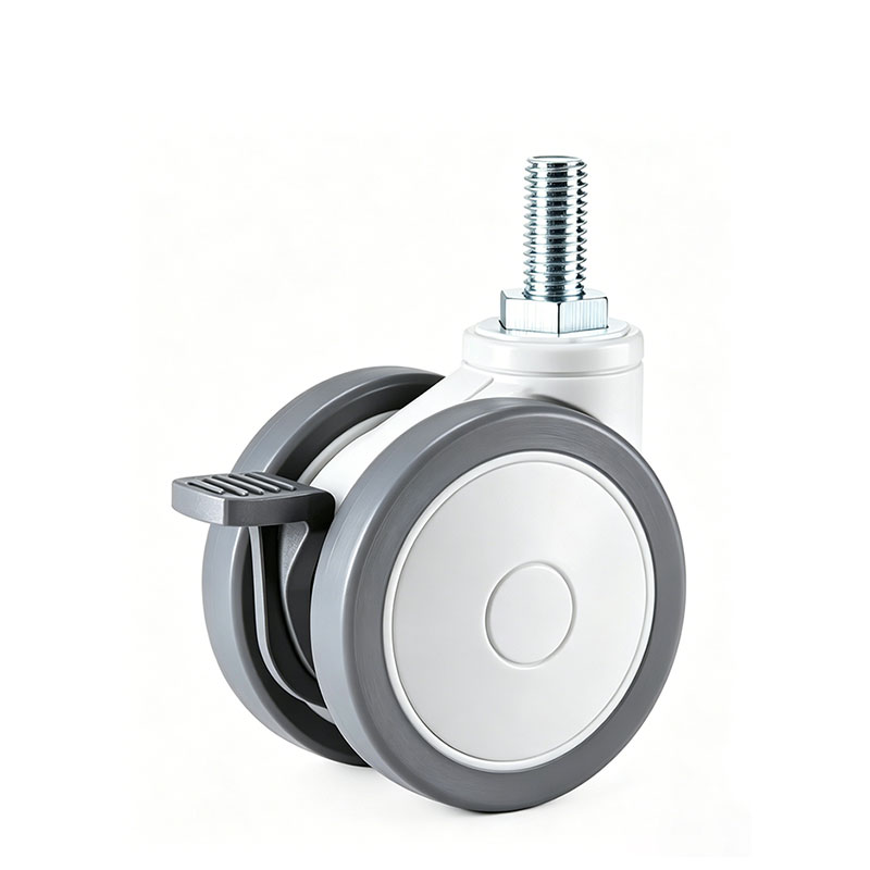 Antimicrobial TPR Twin-Wheel Hospital Casters
