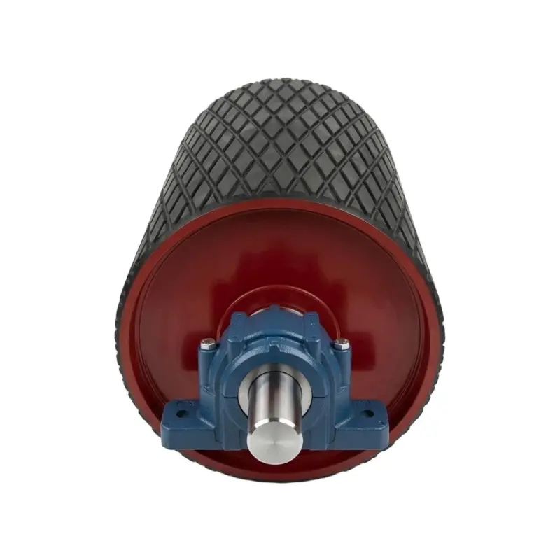 Custom Heavy Duty Rubber Lagged Drive Pulley