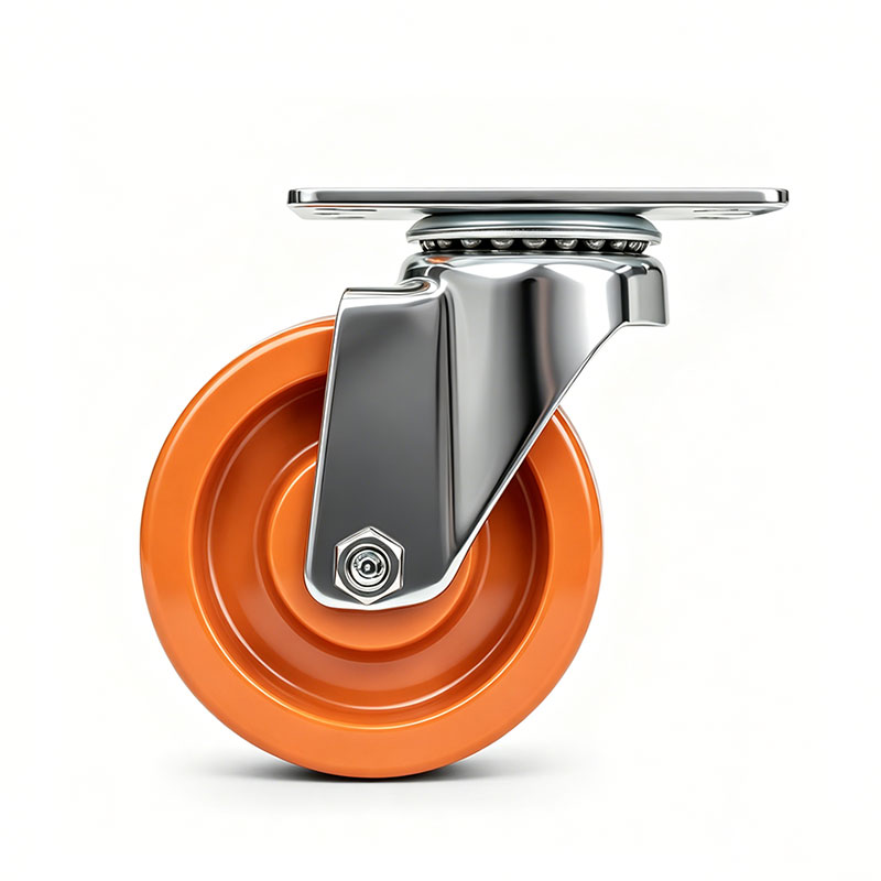 Commercial High-Temp Orange Polymer Bakery Rack Casters