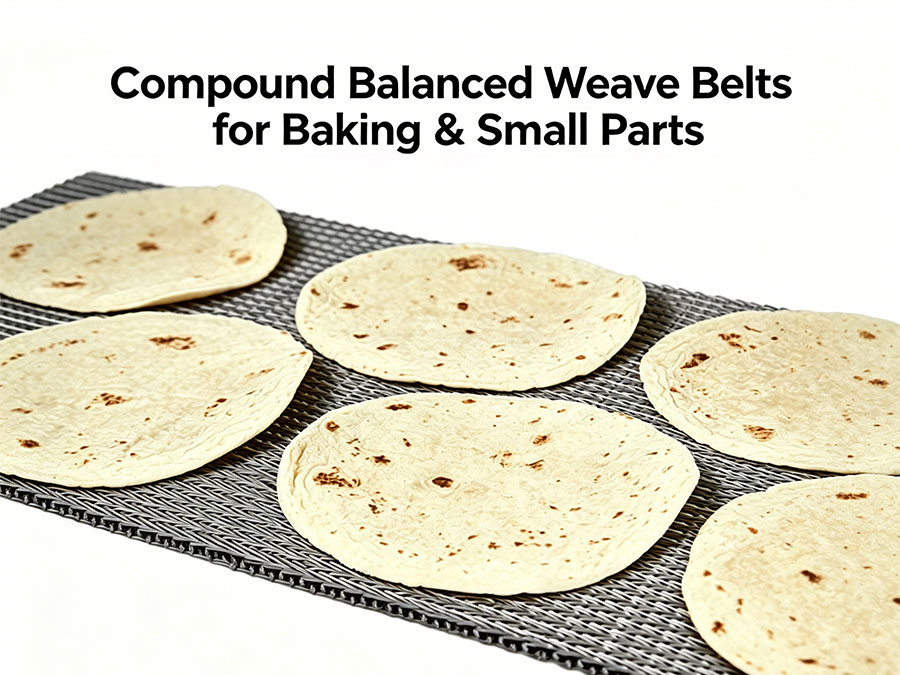 Compound Balanced Weave Belts for Baking & Small Parts