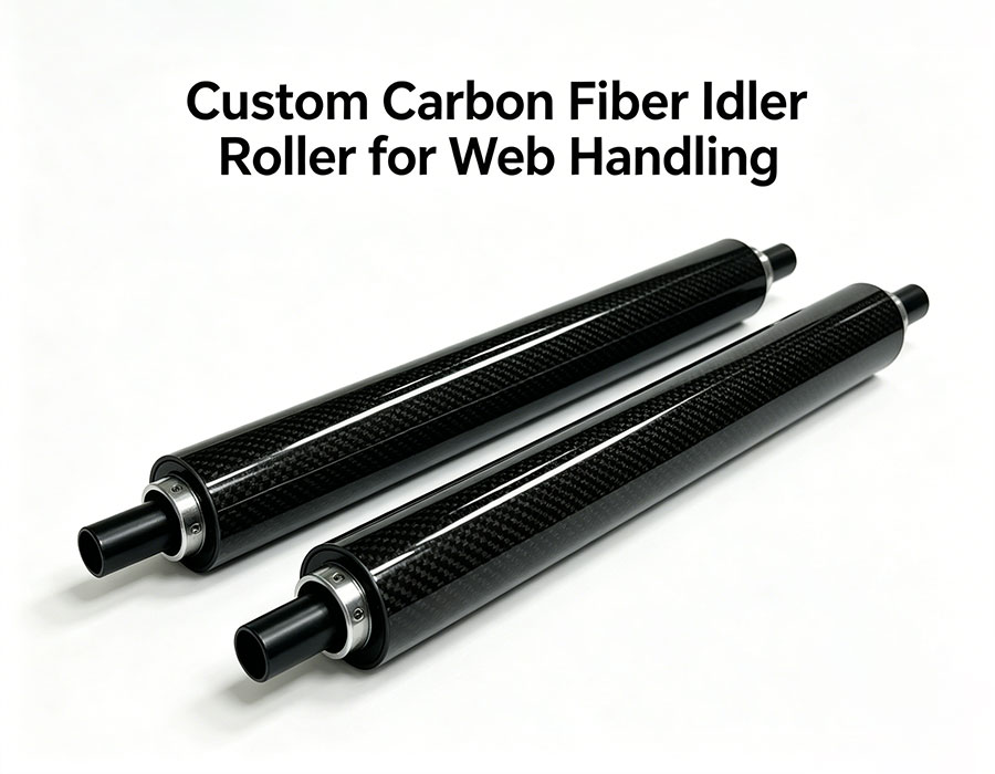 Custom Carbon Fiber Idler Roller for Web Handling