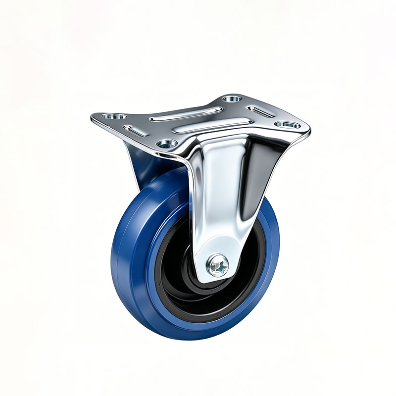Industrial Blue Elastic Rubber Caster