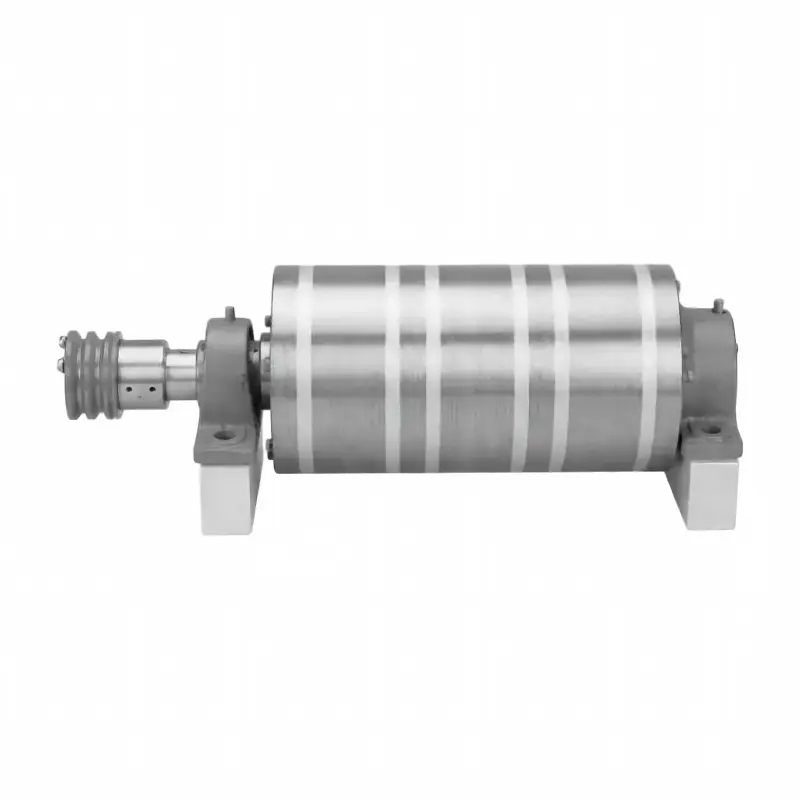 Custom Electromagnetic Roller with V-Belt Pulley & Pillow Block Bearings