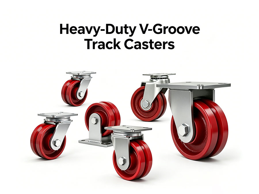 Heavy-Duty V-Groove Track Casters