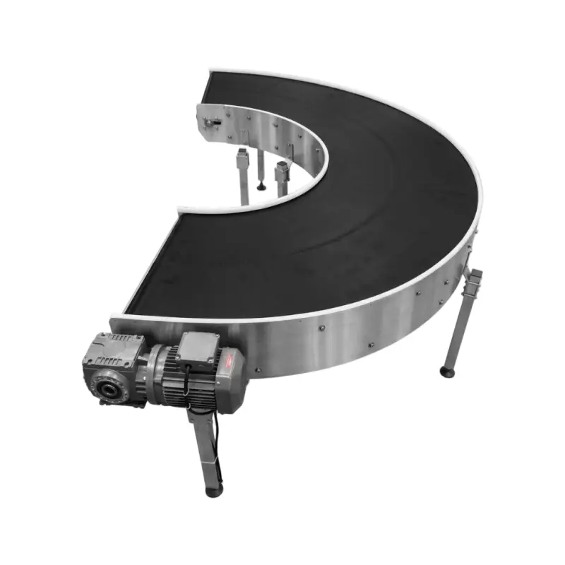 Custom 90 Degree Curved Belt Conveyor System
