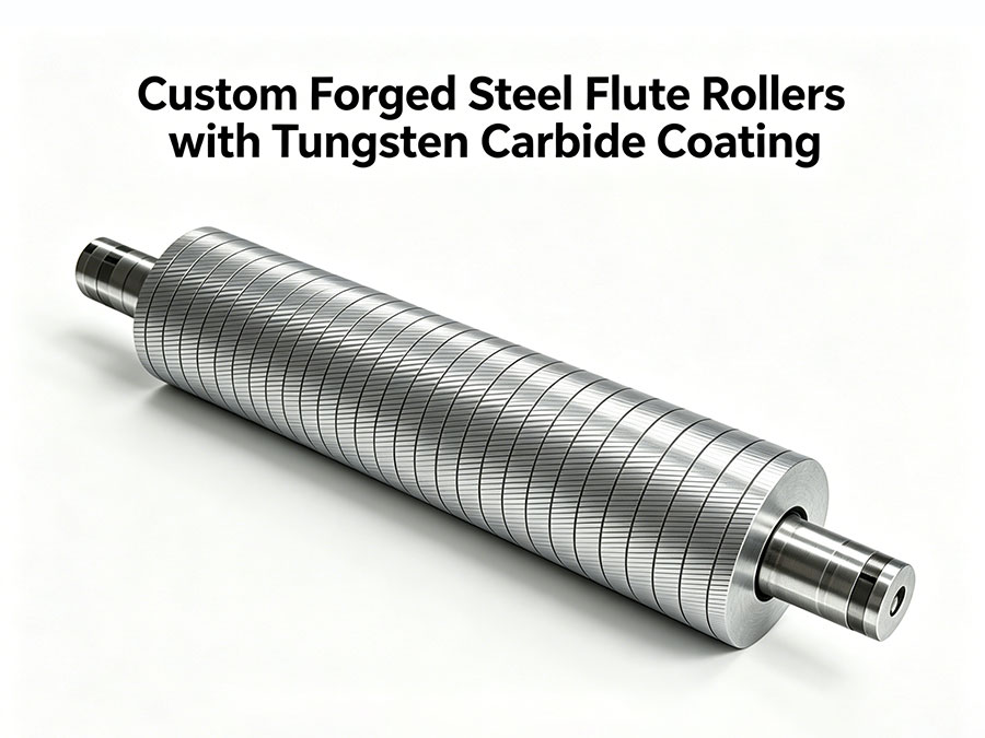Custom Forged Steel Flute Rollers with Tungsten Carbide Coating
