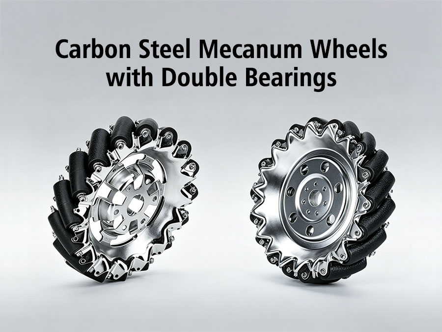 Carbon Steel Mecanum Wheels with Double Bearings