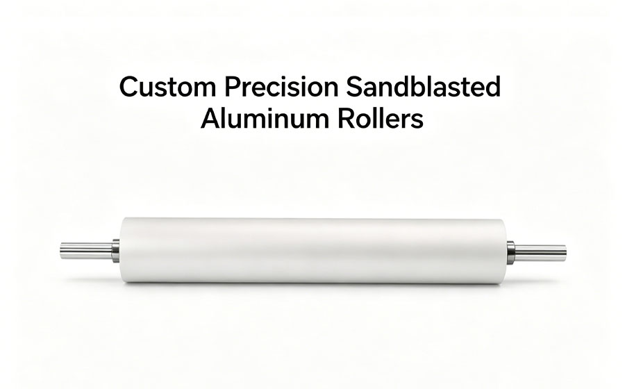 Custom Precision Sandblasted Aluminum Rollers