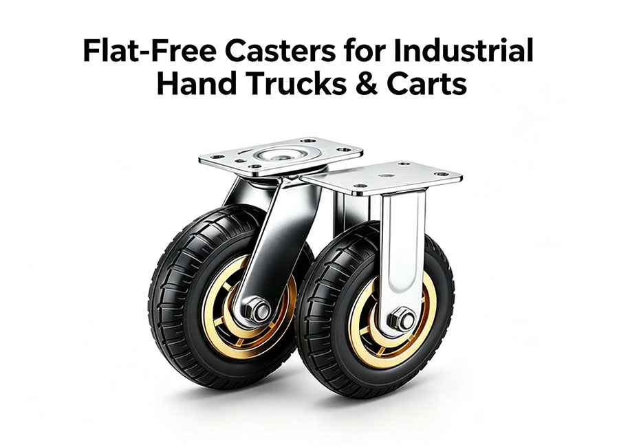Flat-Free Casters for Industrial Hand Trucks & Carts