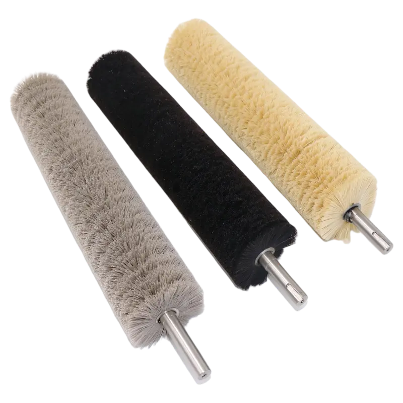 Hard-bristle Metal Shaft Industrial Roller Brush