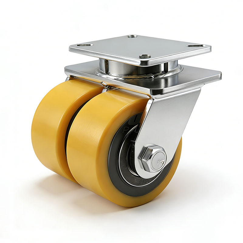 Custom Dual Wheel Kingpinless Casters for Automotive Assembl