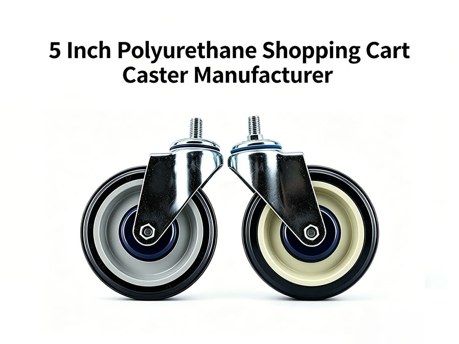 5 Inch Polyurethane Shopping Cart Caster Manufacturer 
