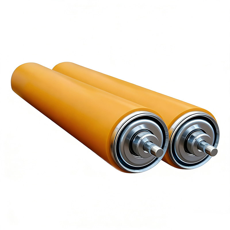 Polyurethane Rubber Coated Rollers with Shaft