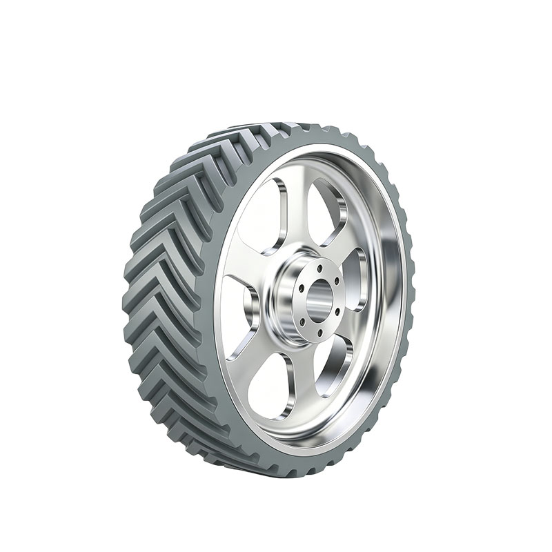 Custom Herringbone Tread Rubber Drive Wheel for AGV