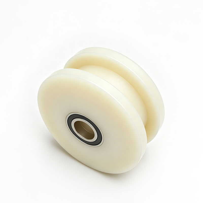 Industrial Heavy-Duty Nylon Double Flanged Track Wheels