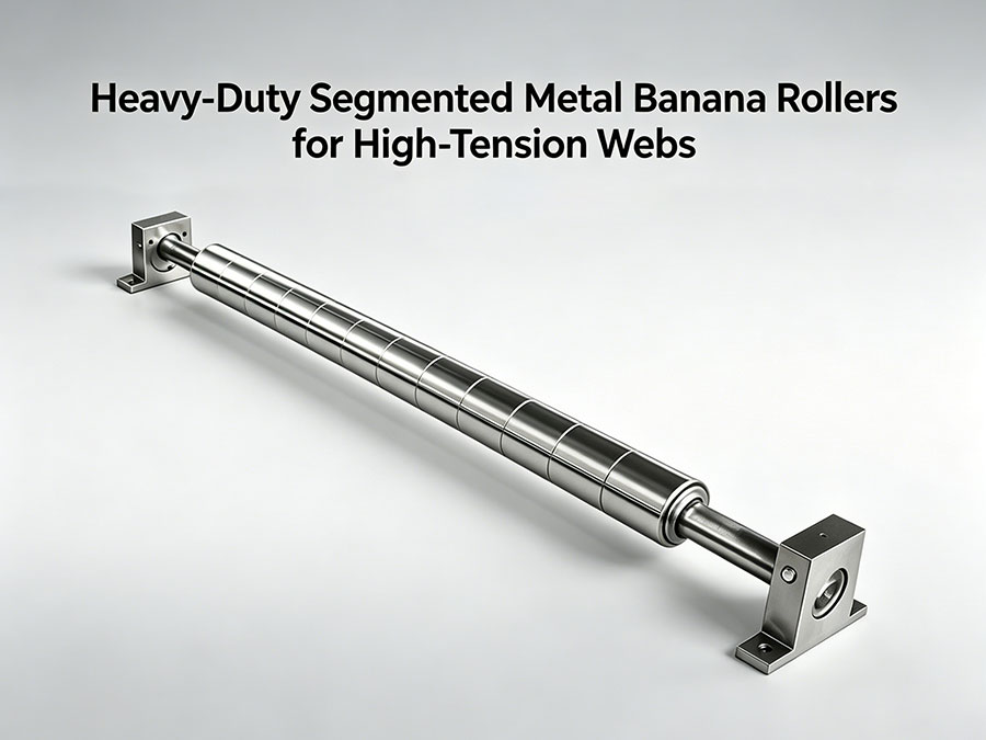 Heavy-Duty Segmented Metal Banana Rollers for High-Tension Webs