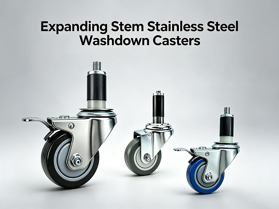Expanding Stem Stainless Steel Washdown Casters