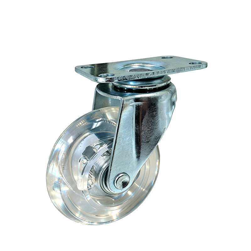 3-Inch Transparent Non-Marking Furniture Ice Wheel Swivel Caster