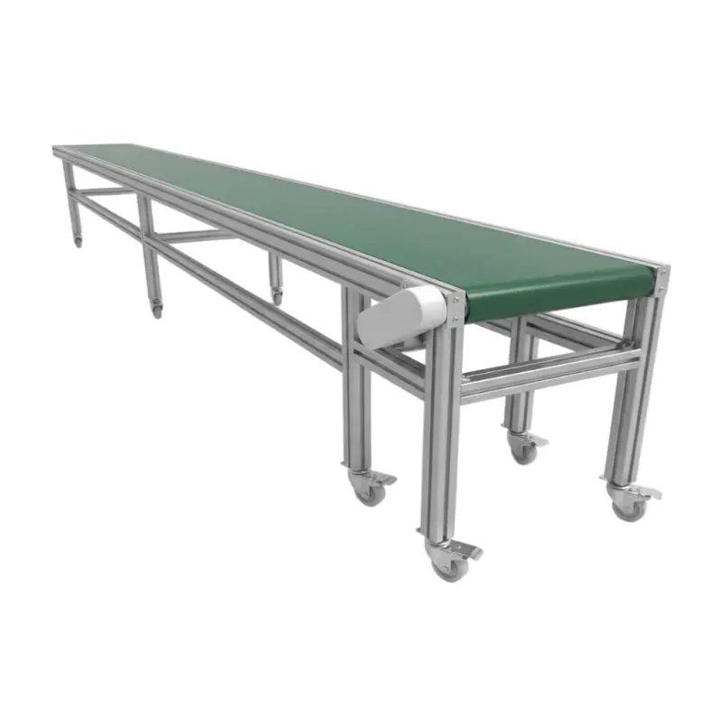 Custom Electric PVC Belt Conveyor System with Casters