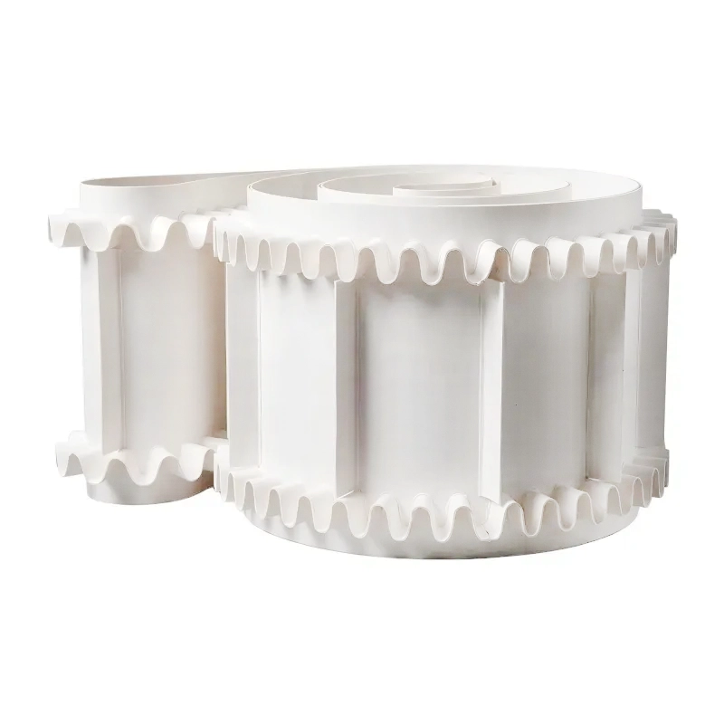 Custom White Food Grade PVC Corrugated Sidewall Conveyor Belt