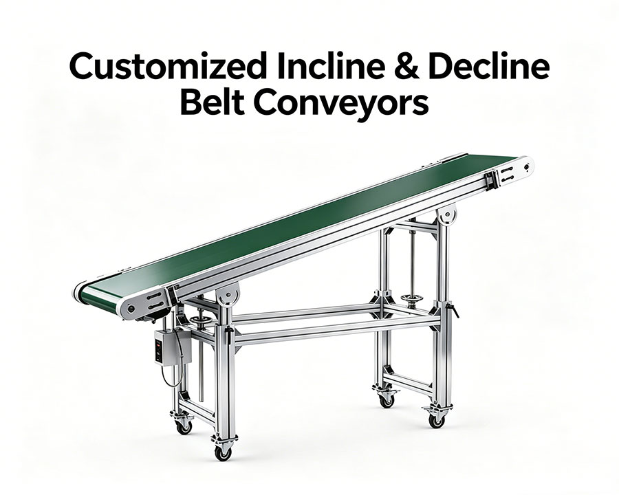 Customized Incline & Decline Belt Conveyors