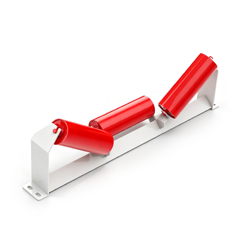 Heavy-Duty Offset Trough Carrying Idler for Mining Conveyor Belts