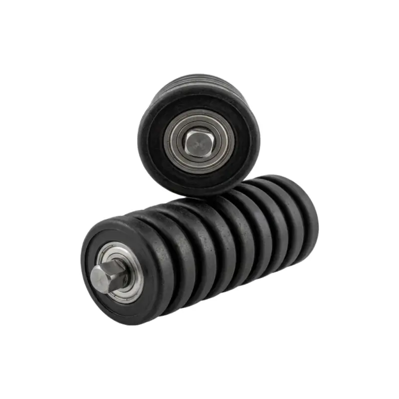 Custom Carbon Steel Rubber Disc Impact Idler Roller