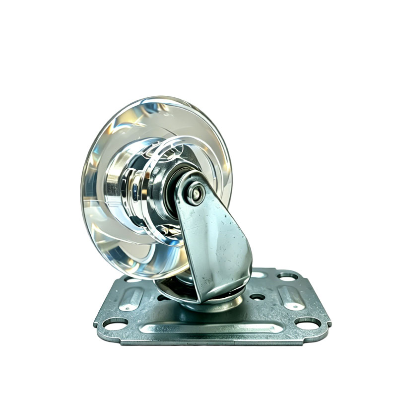 3-Inch Transparent Non-Marking Furniture Ice Wheel Swivel Caster