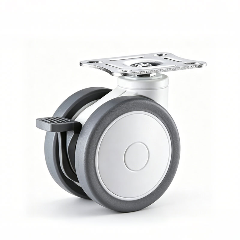 Antimicrobial TPR Twin-Wheel Hospital Casters