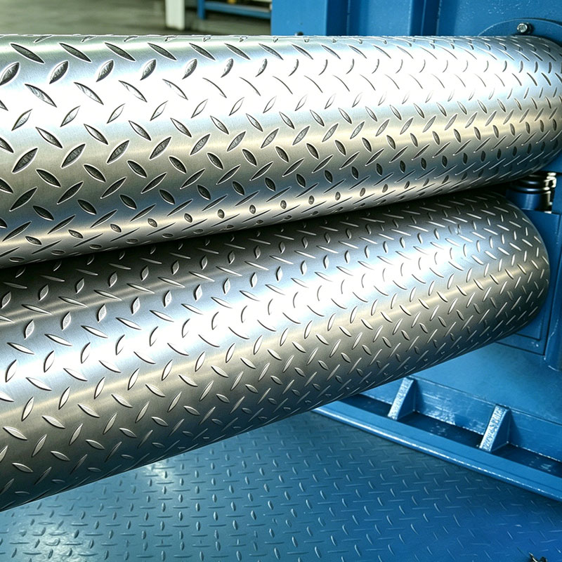 Heavy-Duty Steel Plate Embossing Roller for Checkered and Tread Patterns