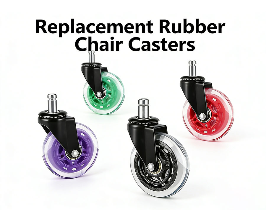 Replacement Rubber Chair Casters