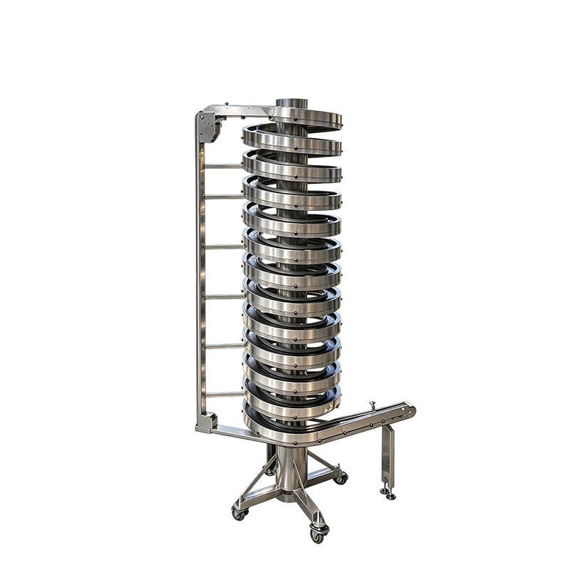 Custom Vertical Spiral Conveyors for Food, Beverage & Bottling Lines