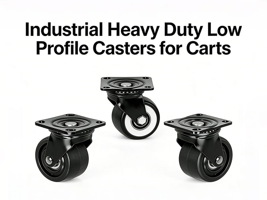 Industrial Heavy Duty Low Profile Casters for Carts