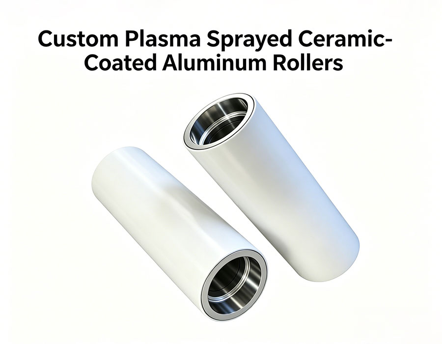 Custom Plasma Sprayed Ceramic-Coated Aluminum Rollers