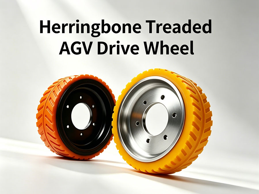 Herringbone Treaded AGV Drive Wheel