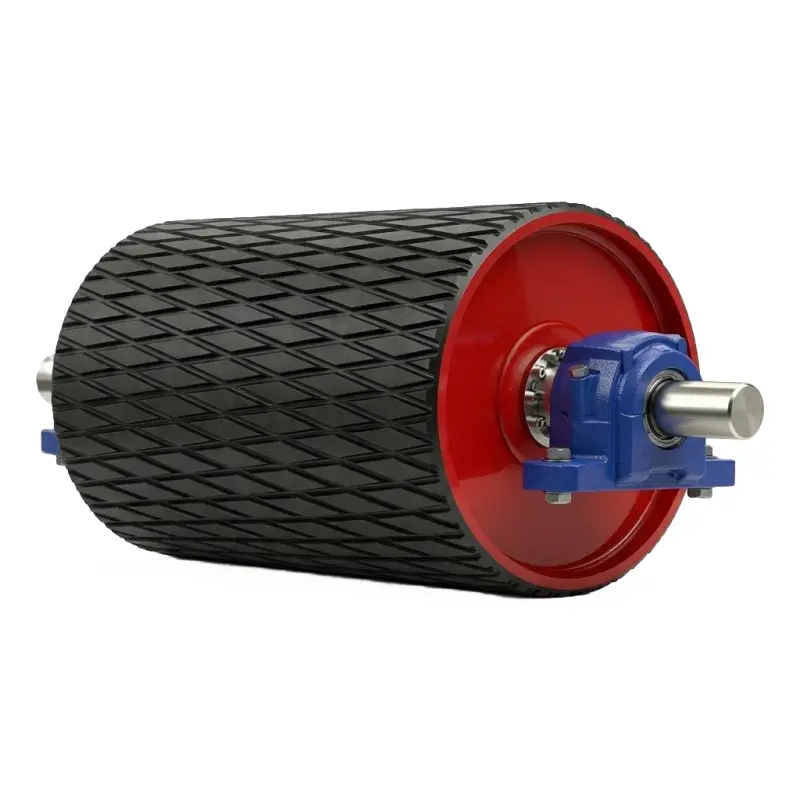 Custom Heavy Duty Rubber Lagged Drive Pulley