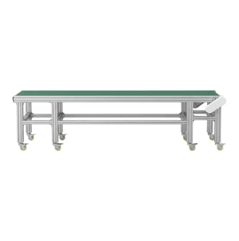 Custom Electric PVC Belt Conveyor System with Casters
