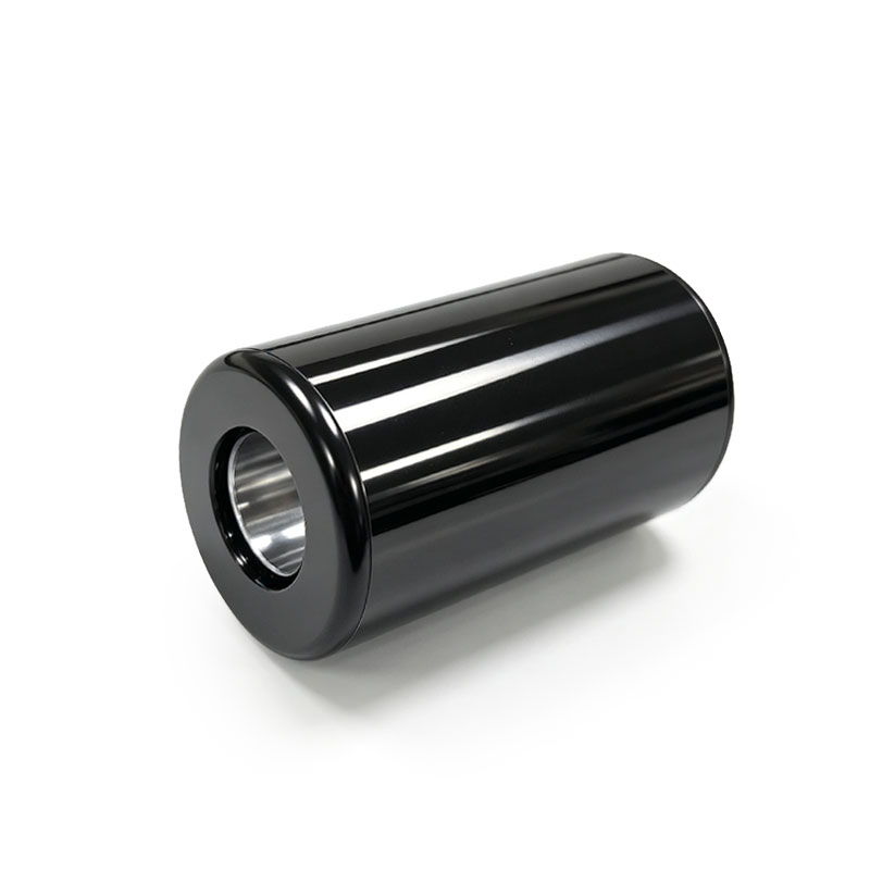 Black Anodized Aluminum Guide Roller with Hard Chrome Plated Shaft and Precision Bearings