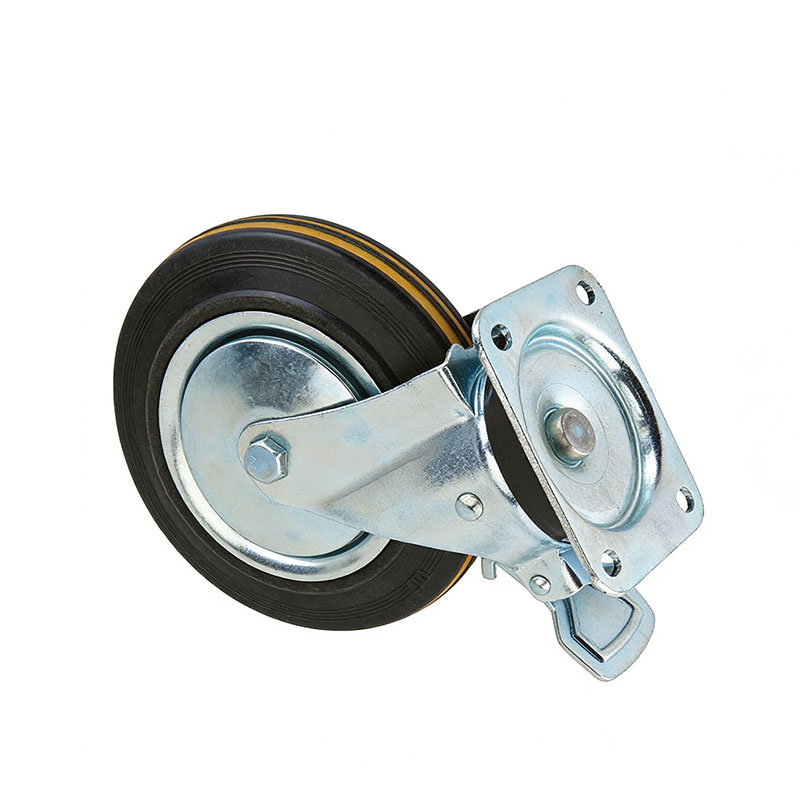Industrial Rubber Hand Truck Casters with Brake