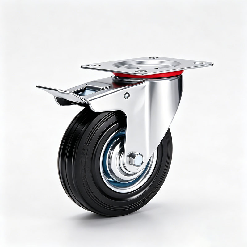 Non-Marking Black Polyurethane Swivel Caster