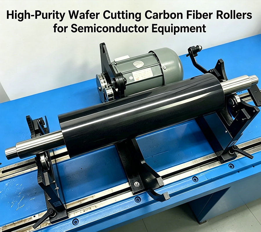 High-Purity Wafer Cutting Carbon Fiber Rollers for Semiconductor Equipment