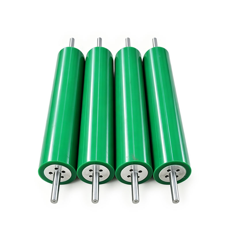 Custom Green Nitrile NBR Rubber Rollers for Industrial Conveyors, Printing, and Textiles