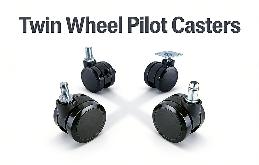 Twin Wheel Pilot Casters