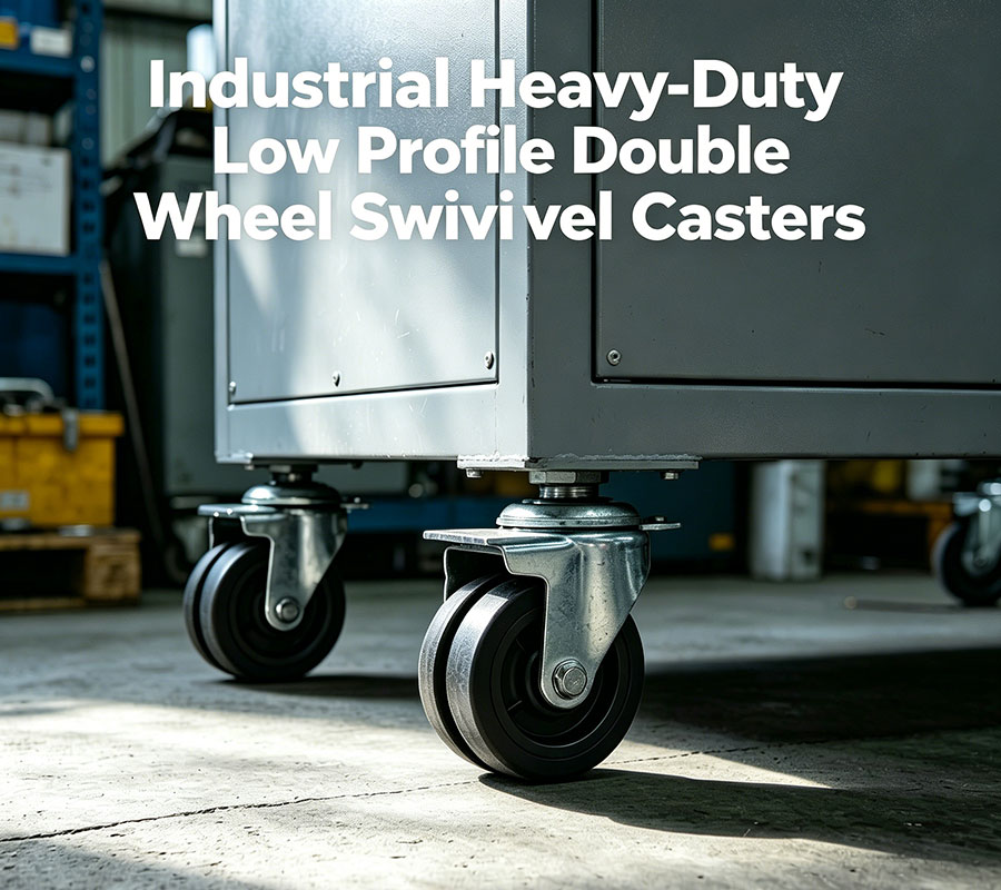 Industrial Heavy-Duty Low Profile Double Wheel Swivel Casters