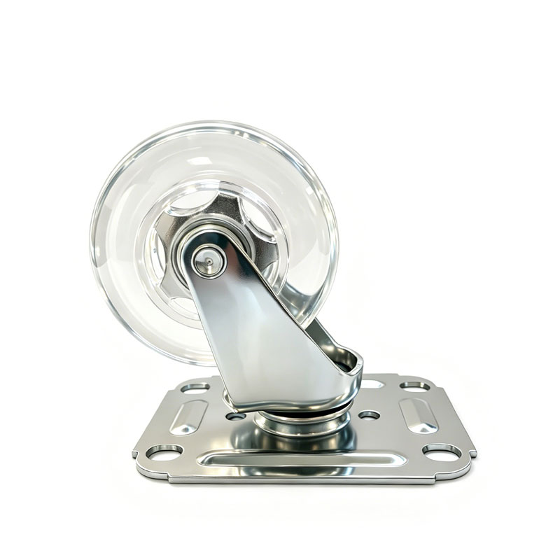 3-Inch Transparent Non-Marking Furniture Ice Wheel Swivel Caster
